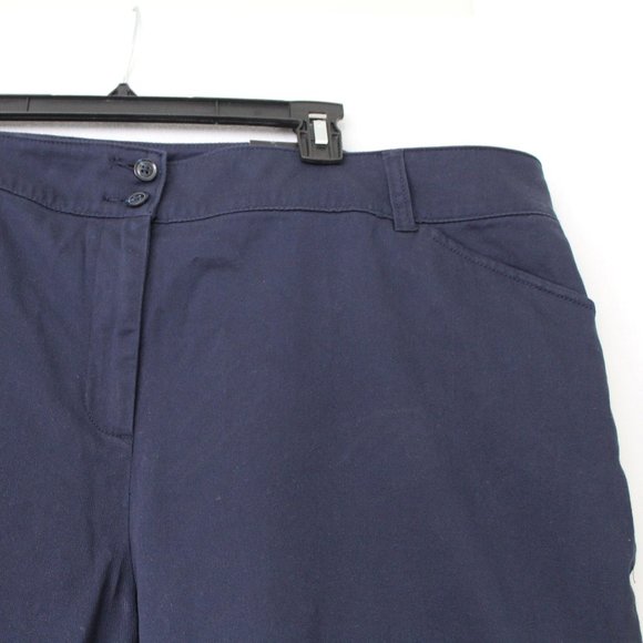 Lane Bryant Navy Blue Pedal Pusher Cropped Capri Pants 24 24W Plus Size Stretch - Picture 4 of 5